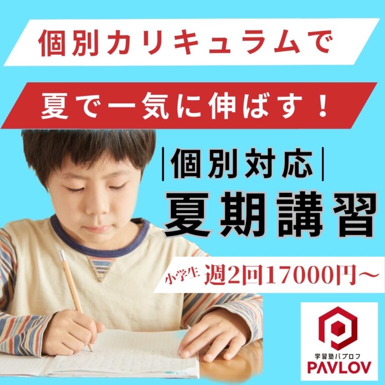 夏期講習の重要性 学習塾PAVLOV